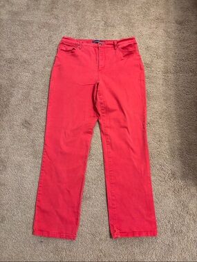 Gloria Vanderbilt Bright Red Straight-Leg Jeans